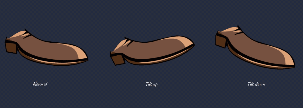 Эффект постукивания через анимацию вращения ноги